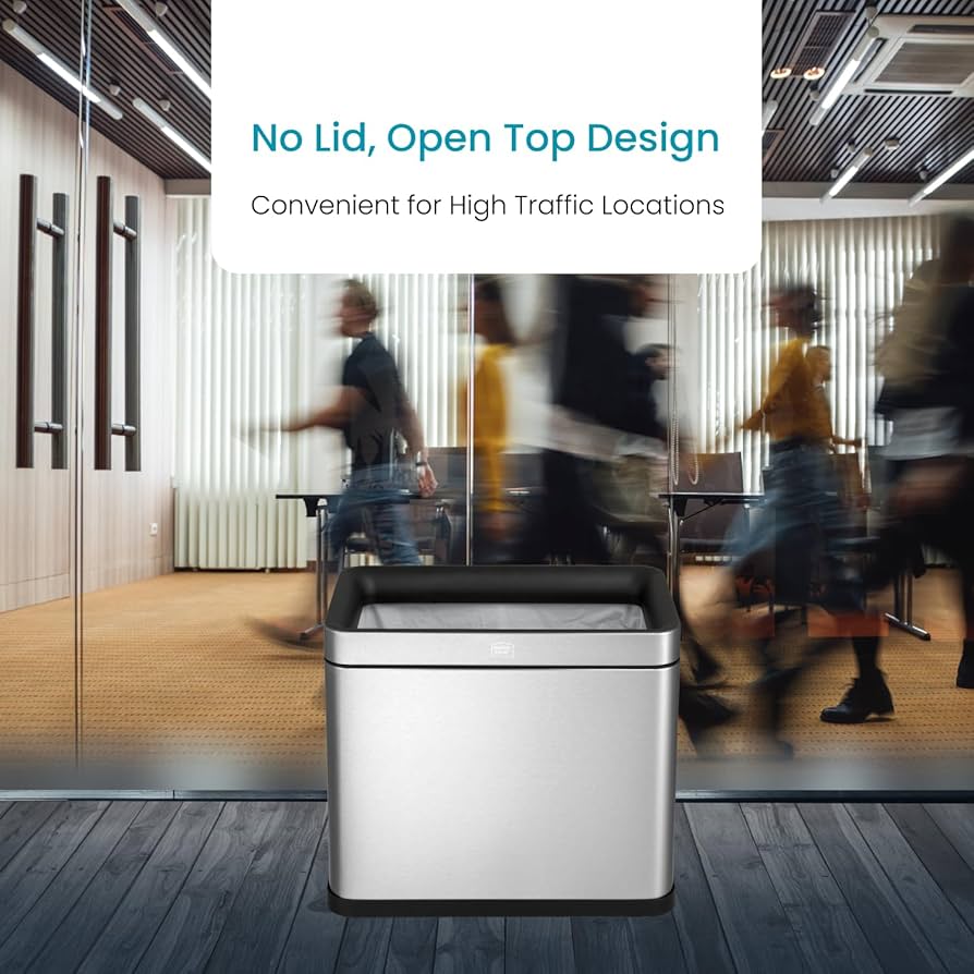 Amazon.com: Home Zone Living 9 Gallon Slim Kitchen Trash Can